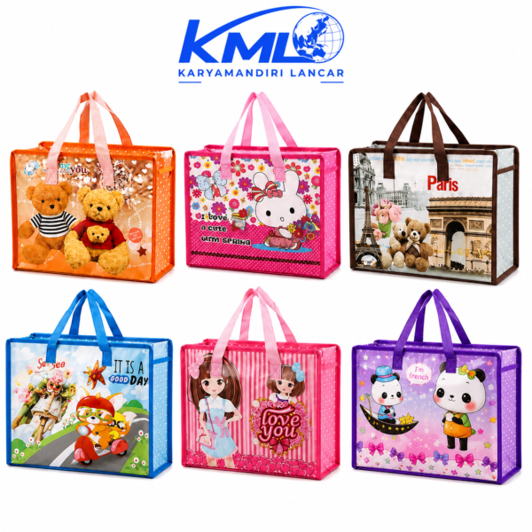 Tas Karung Belanja 33x27x14 cm Motif Mix – Tas Serbaguna Premiu
