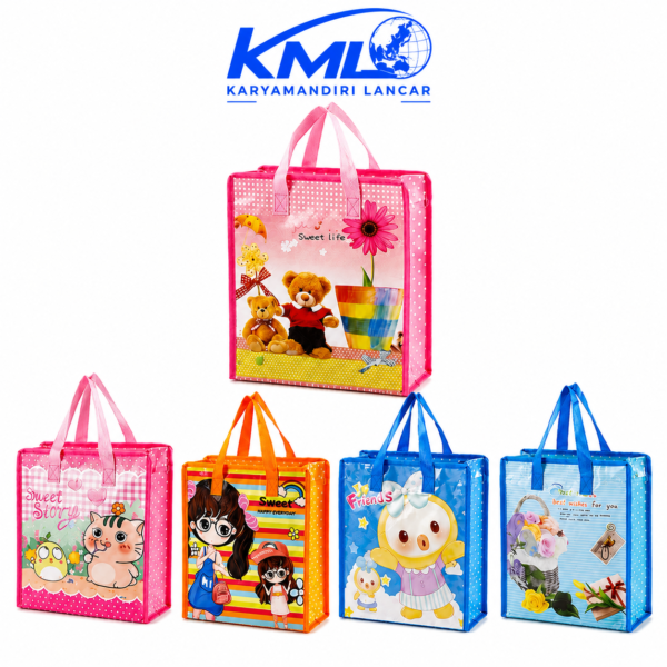 Tas Karung Belanja 28x32x13 cm Motif Mix – Tas Serbaguna Premium