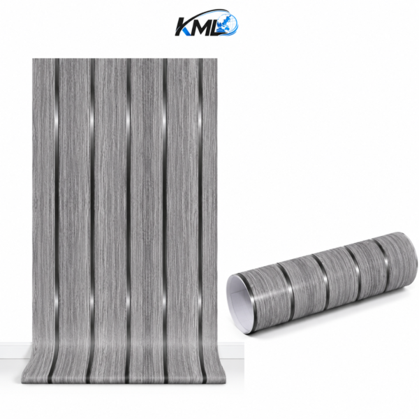 Wallpaper Dinding PVC Motif Kayu Garis Vertikal WPP 2023-2 – Premium Interior 3,5 m x 45 cm
