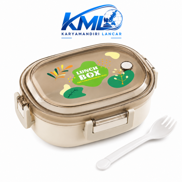 Lunch Box Premium 900ML KX-6119 – Bekal Praktis dengan Sendok