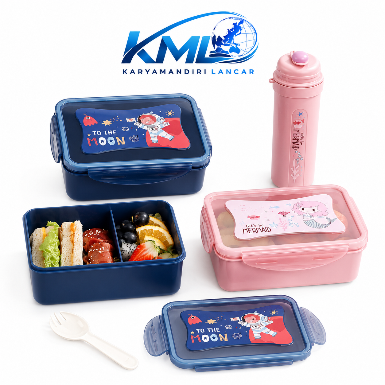 Lunch Box Set KX-6216 (Lunch Box 1000ml + Botol 400ml)