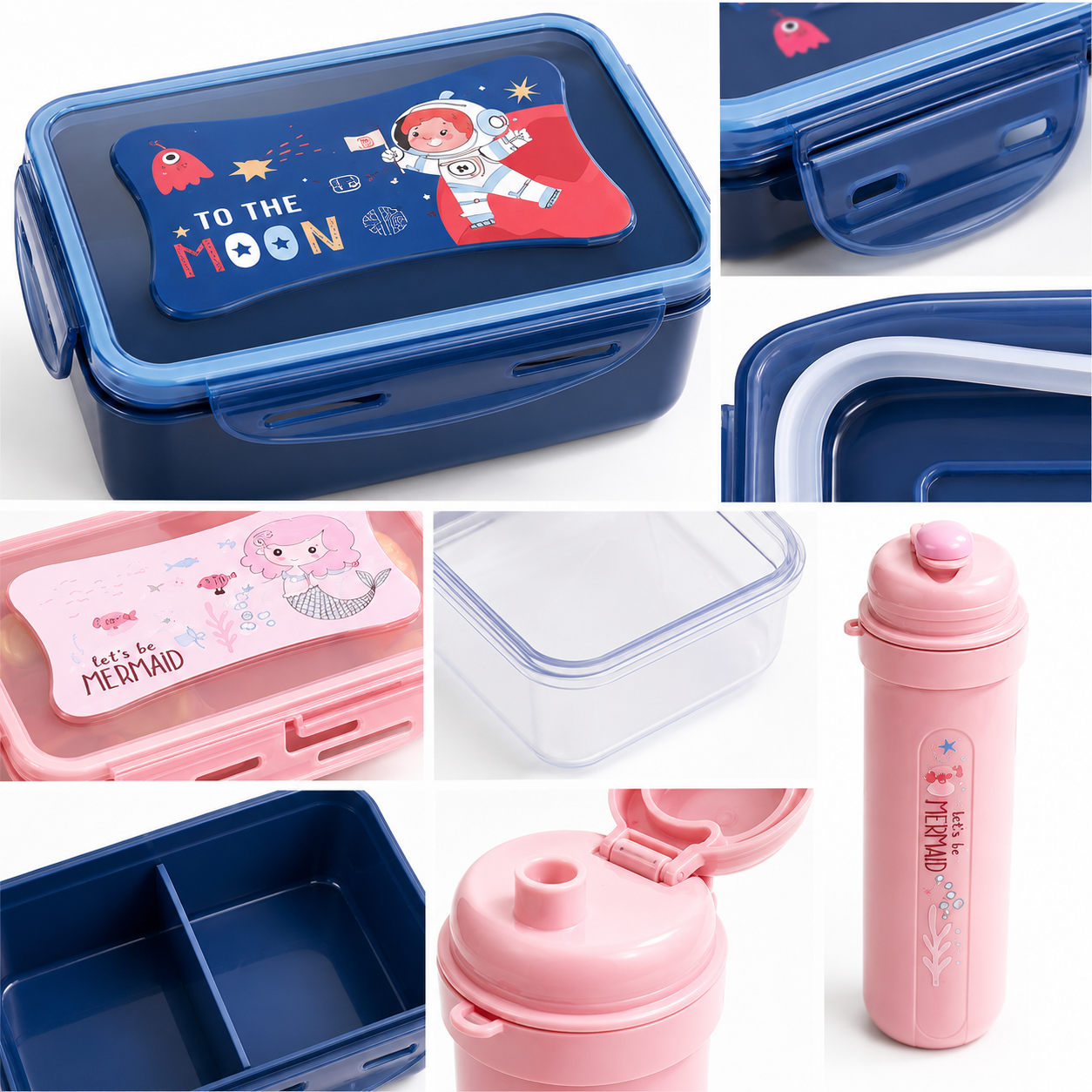 Lunch Box Set KX-6216 (Lunch Box 1000ml + Botol 400ml) - Gambar 2