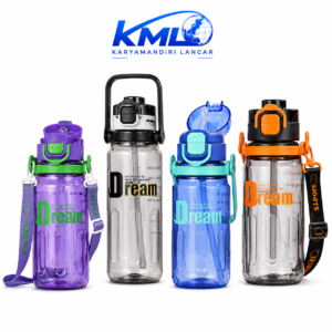 Botol Minum Sport XBD 6175 1000ml dengan Sedotan & Secure Lock – Food Grade Leak Proof