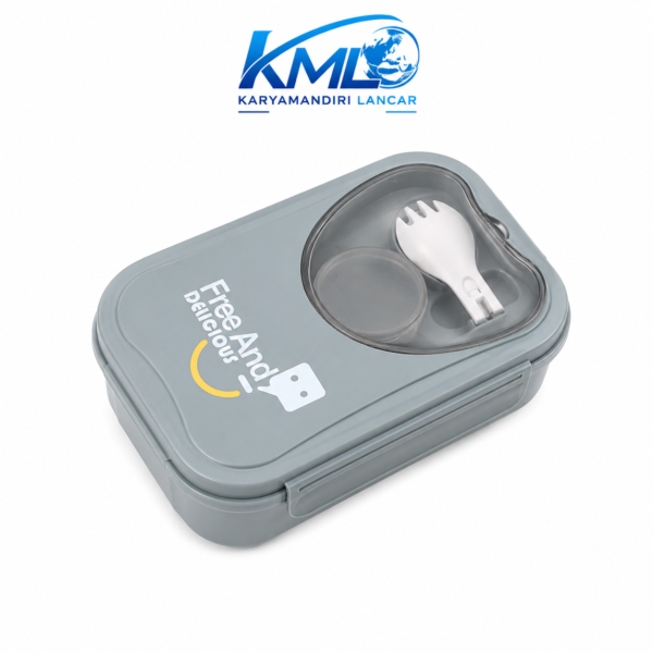 Lunch Box Premium 1000ML KX-6137 – Bekal Sekat dengan Sendok