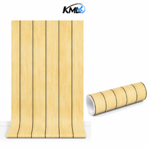 Wallpaper Dinding PVC Premium Motif Serat Kayu Cream WPP 5246-5 45cm x 3,5m Self Adhesive
