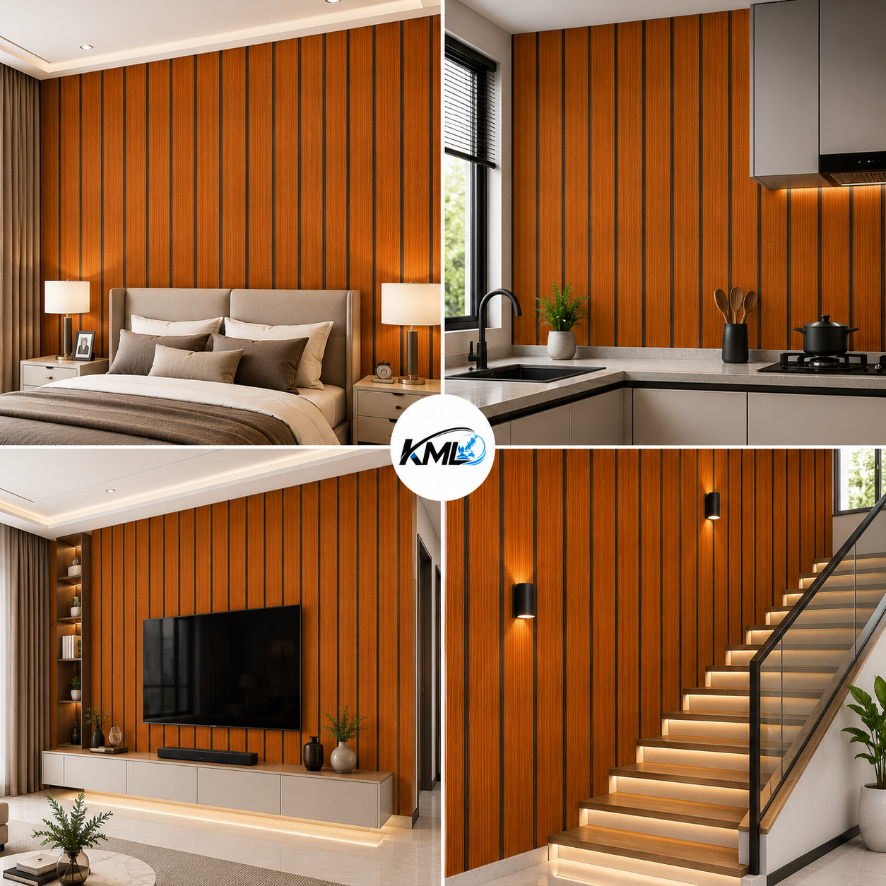 Wallpaper Dinding PVC Motif Serat Kayu Garis Hitam WPP 5246-4 Premium Stiker Anti Air 45cm x 3,5m - Gambar 2