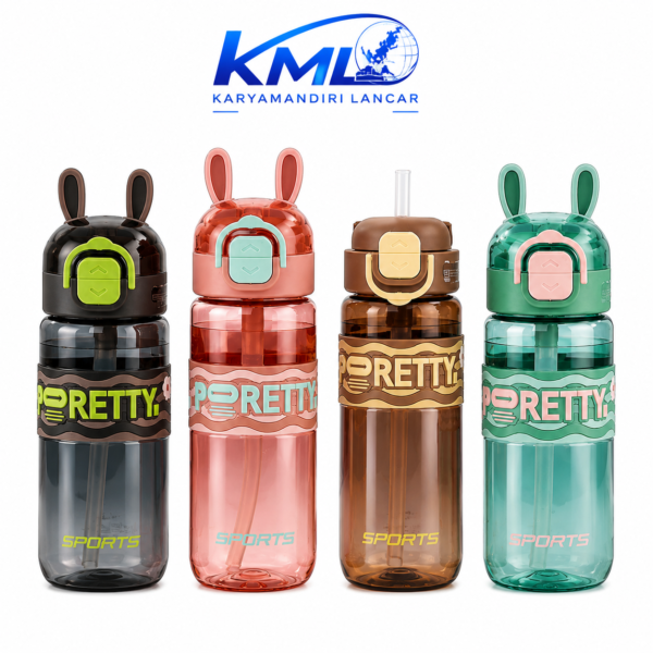 Botol Minum Tritan XBD 6189 750ml dengan Sedotan & Secure Lock – Food Grade Leak Proof