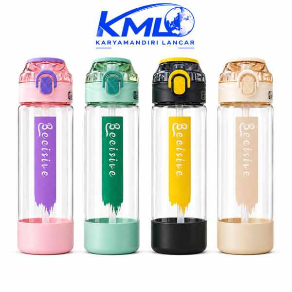 Botol Minum Tritan XBD 6131 800ml dengan Sedotan – Leak Proof Food Grade