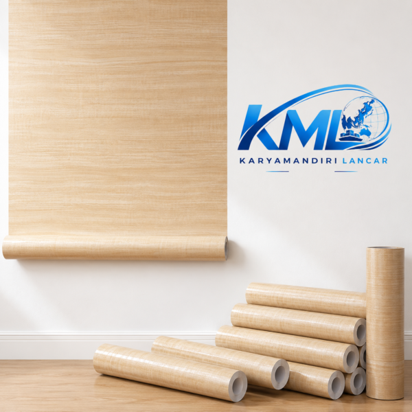 Wallpaper Dinding PVC Motif Serat Kayu Natural WPP 2002-3 (3,5 m × 45 cm)