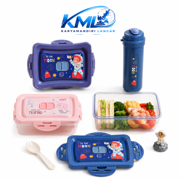 Lunch Box Set KX-6244 (Lunch Box 900ml + Botol 400ml)