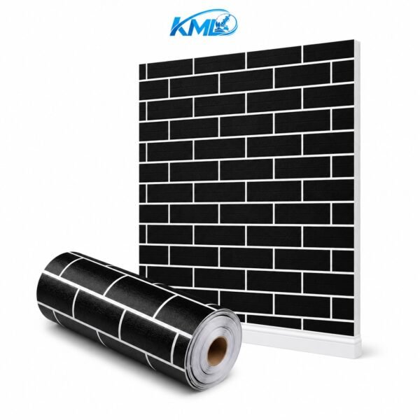 Wallpaper PVC Motif Kayu Hitam WPP 6723 (3,5 m × 45 cm)