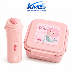 Lunch Box Set Anak KX-6150 – Bekal 2-in-1 dengan Botol Minum