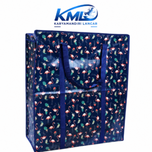 Tas Karung Belanja Jumbo Motif Flamingo 60x70x25 cm – Tas Serbaguna Lipat Kapasitas Besar