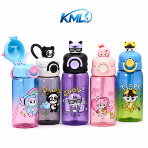 KML Botol Minum Anak 700ML PET Premium Karakter Cute Sedotan Leakproof DK-7256