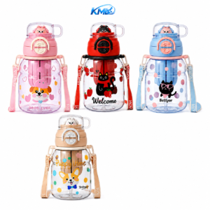 KML Botol Minum Anak 760ML PET Premium Cute Karakter Strap Leakproof DK-7293