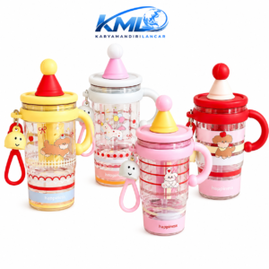 Botol Minum Anak WT-789 700 ml dengan Sedotan & Handle | KML Distributor