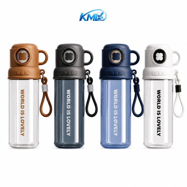 KML Botol Minum 700ML PET Premium Sedotan Leakproof Portable DK-7301