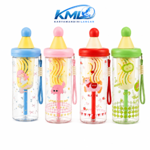 Botol Minum Anak WT-854 800 ml Sedotan dengan Tali Gantung | KML Distributor