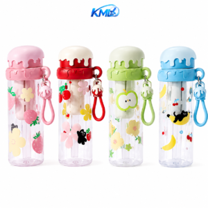 KML Botol Minum 650ML PET Cute Portable Leakproof Botol Anak Sekolah Sport DK-7337