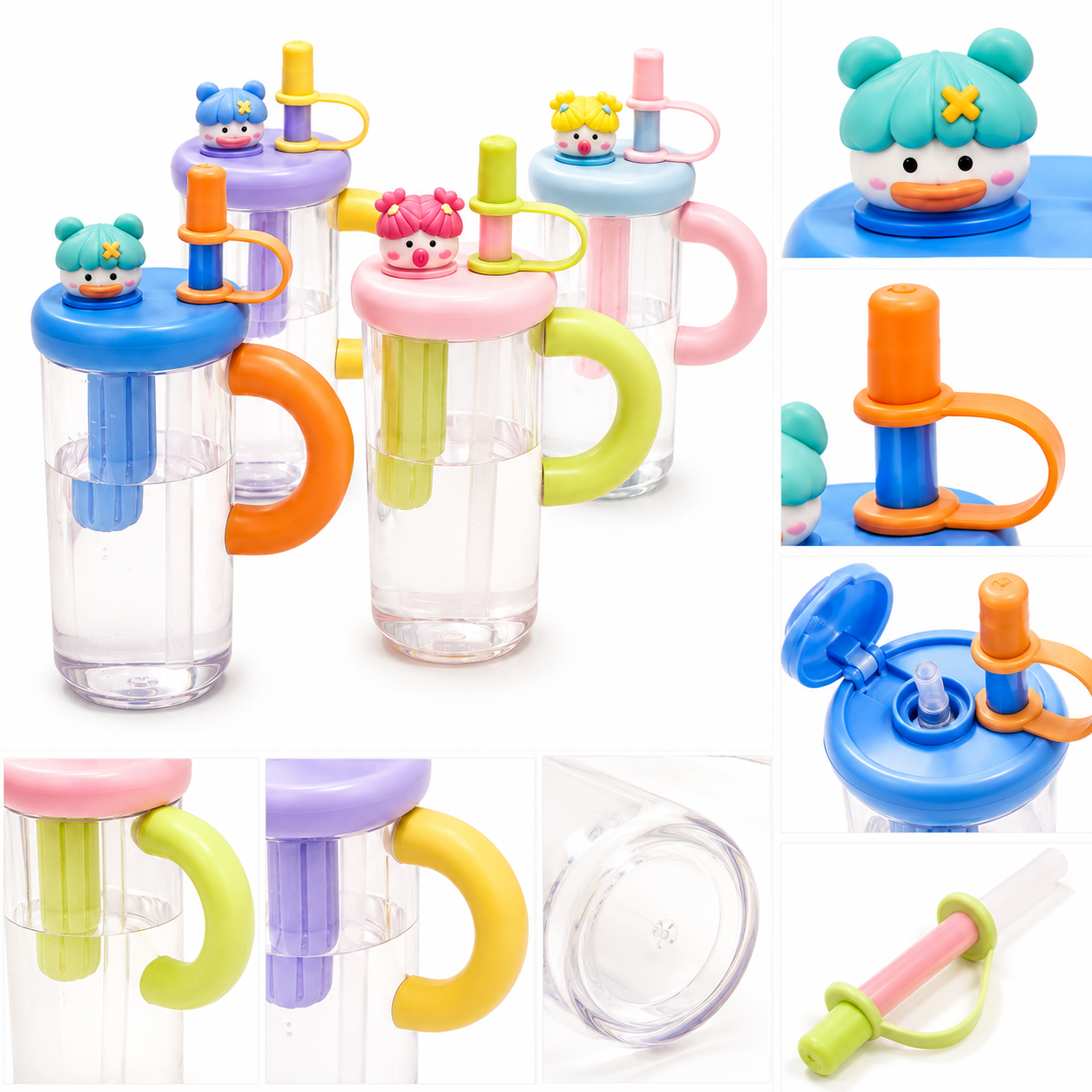 Botol Minum Anak WT-658 900 ml dengan Handle & Sedotan | KML Distributor - Gambar 3