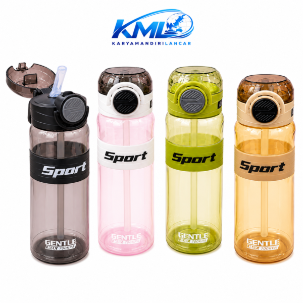 Botol Minum WT-3167 800 ml Flip Straw Lock | KML Distributor