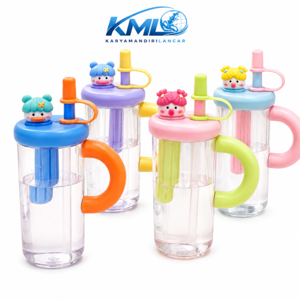 Botol Minum Anak WT-658 900 ml dengan Handle & Sedotan | KML Distributor