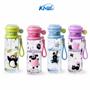 KML Botol Minum Anak 780ML PET Premium Cute Karakter Sedotan Leakproof DK-7289