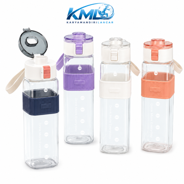 Botol Minum WT-550 720 ml Flip Lock dengan Grip Silikon | KML Distributor