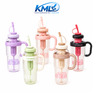Botol Minum WT-029 580 ml dengan Sedotan & Tali | KML Distributor