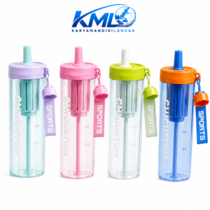 Botol Minum WT-415 800 ml dengan Infuser & Sedotan | KML Distributor