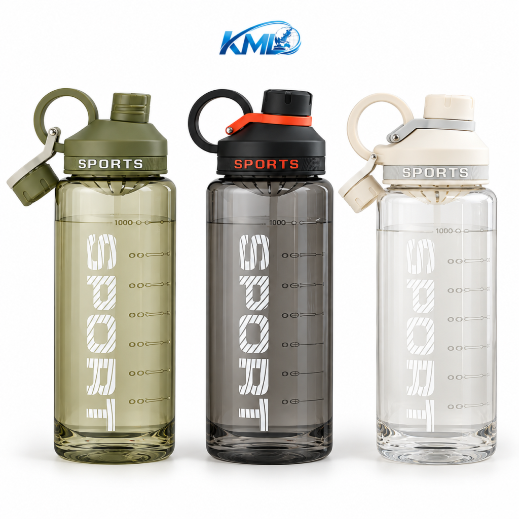 KML Botol Minum Sports 1000 ML Large Capacity dengan Handle – XBD 6199