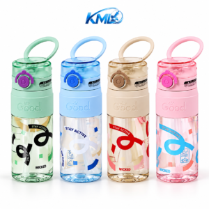 KML Botol Minum 550 ML dengan Sedotan, Handle & One Push Lock – XBD 5920