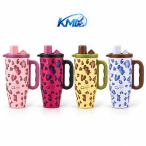 KML Tumbler Stainless Steel 316 750ML Motif Leopard Handle Termos Panas Dingin KML-782