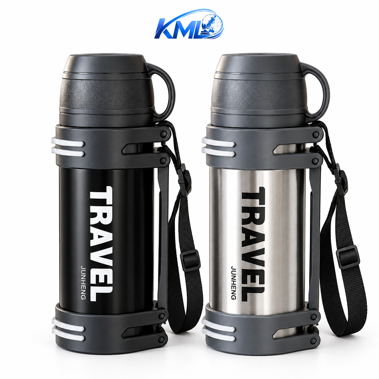 KML Termos Stainless Steel 316 1200ML Jumbo Travel Vacuum Flask Tali Selempang KML-794 Deskripsi Produk: