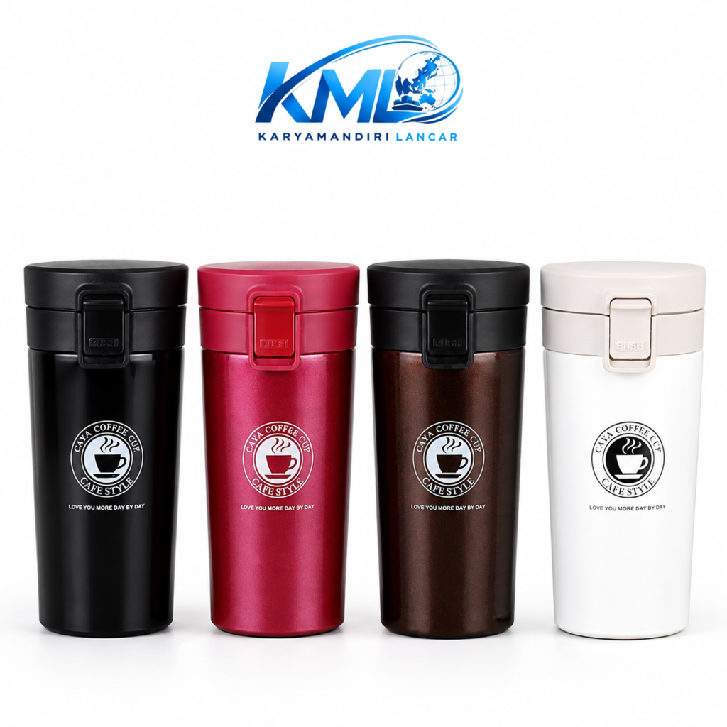 KML Termos Tumbler Stainless Steel 450ML Vacuum Panas Dingin Coffee Cup Anti Bocor TM-184