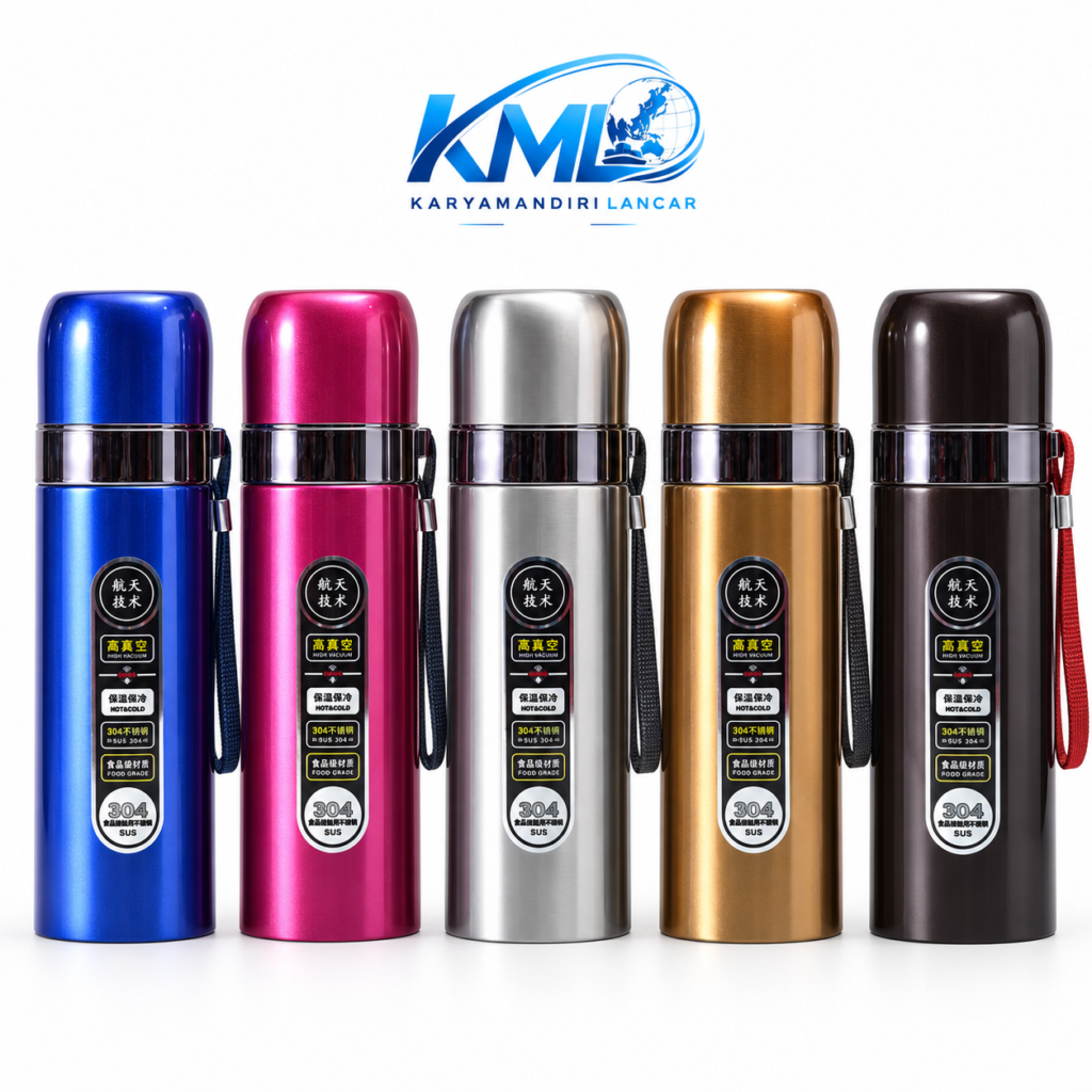 KML Termos Stainless Steel 304 500ML Botol Minum Panas Dingin Portable PDS-129