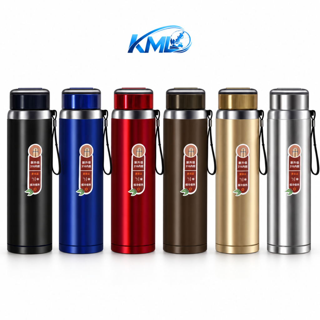 KML Termos Stainless Steel 316 1000ML Botol Minum Panas Dingin Portable PDS-156