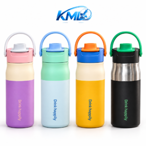Termos Botol Minum KML 327 Stainless Steel 316 650 ML Vacuum Insulated Tahan Panas Dingin dengan Handle – Grosir